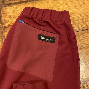 Figs X Disney maroon joggers RARE